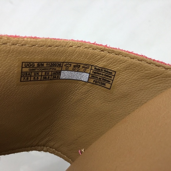 UGG Pink Eirene Slip On Espadrille Wedge Sandal - Picture 10 of 11